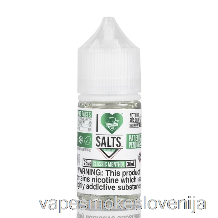 Vape Slovenija Classic Mentol - I Love Salts - 30ml 50mg